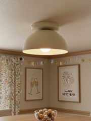 Metio Dome Minimalist Ceiling Lamp – Flush Mount for Small Spaces, Multi-Color Options